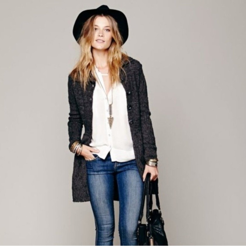 Rare Free People Loch Raven Cardigan Coat L
